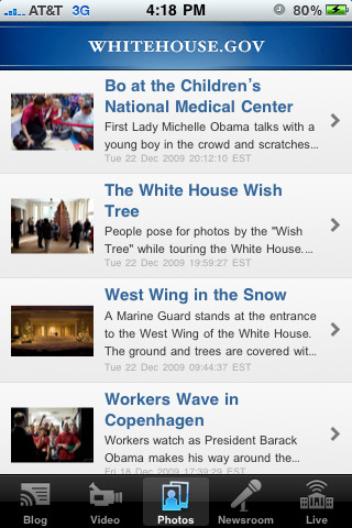 The White House Releases an Official iPhone App