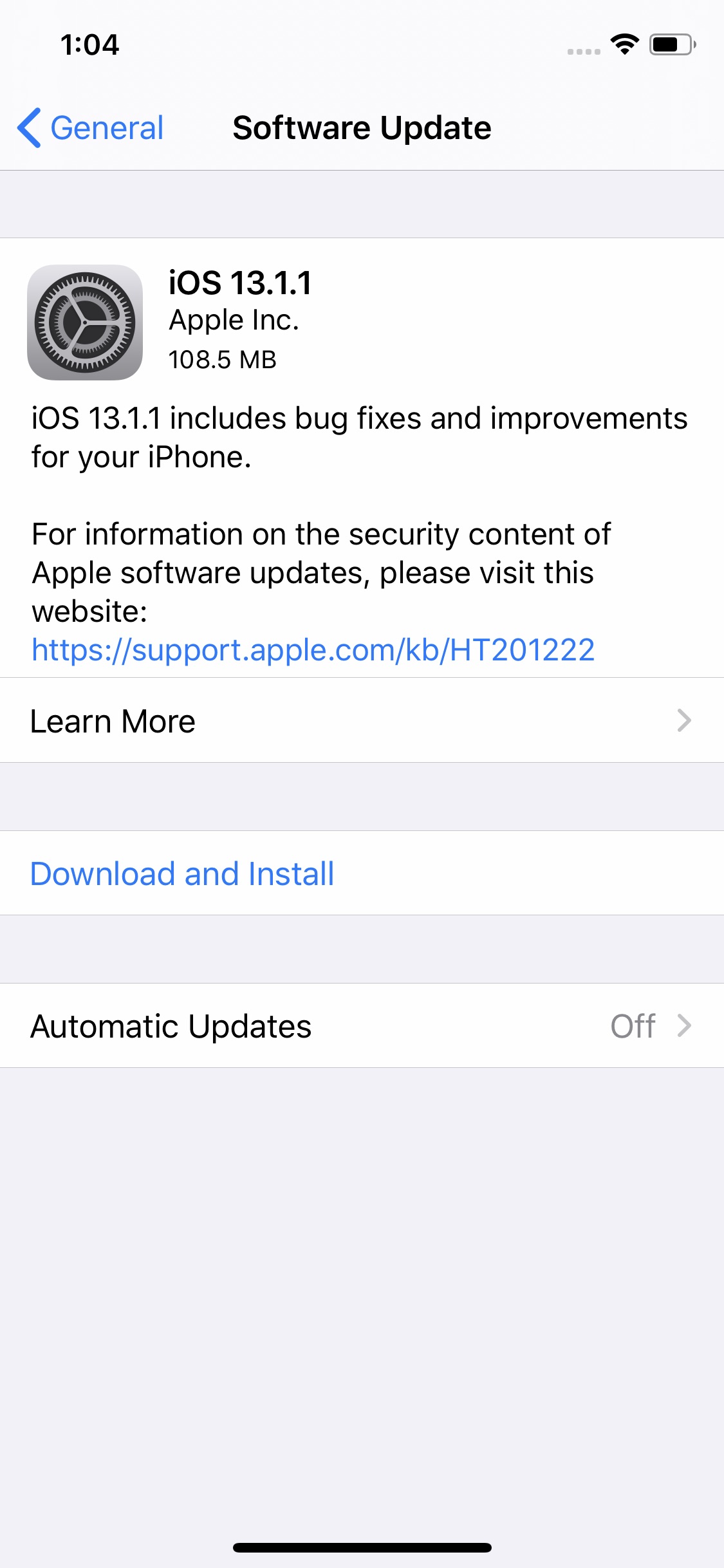 Apple Releases iOS 13.1.1 to Fix Issues With Battery Life, Restore From Backup, More [Download]
