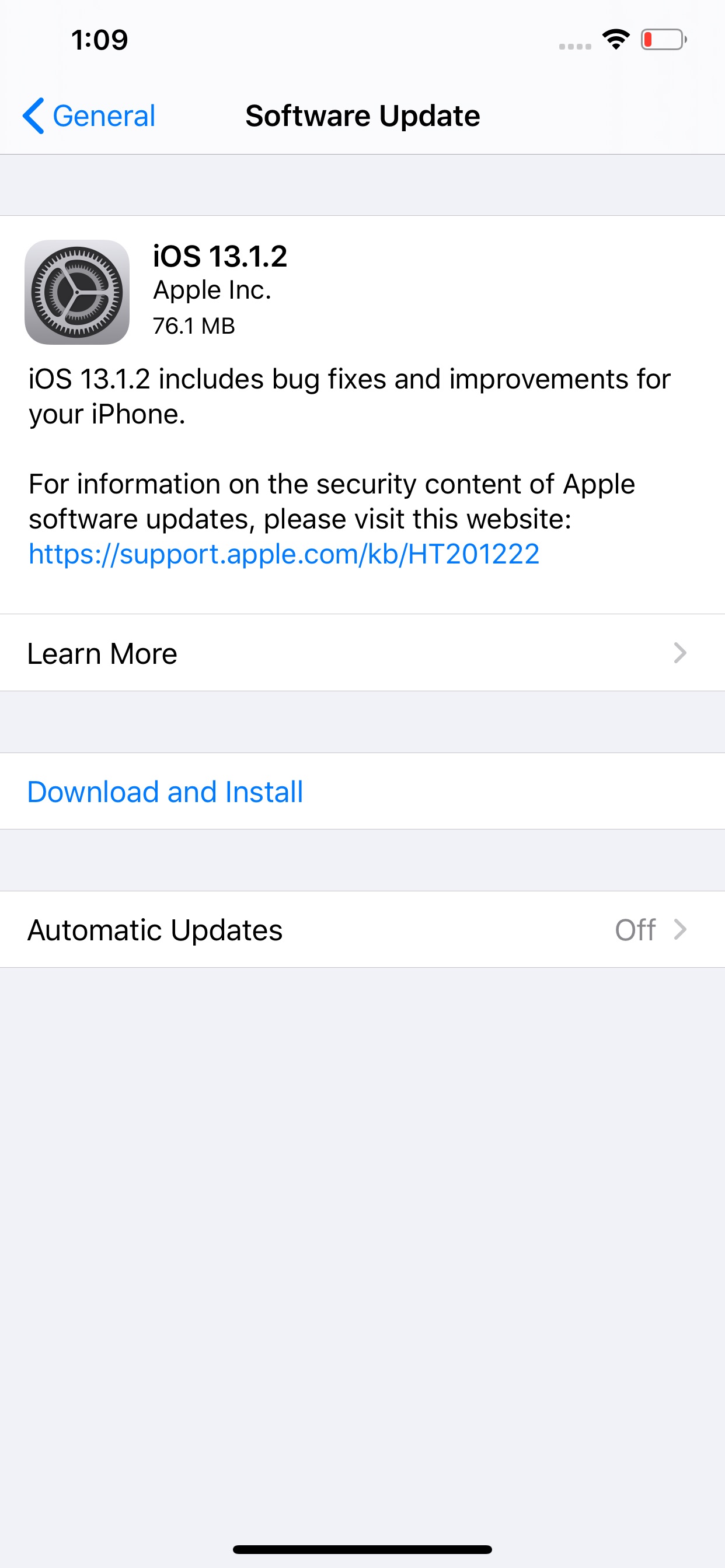 Apple Releases iOS 13.1.2 to Fix Bugs With Camera, iCloud Backup, Flashlight, More