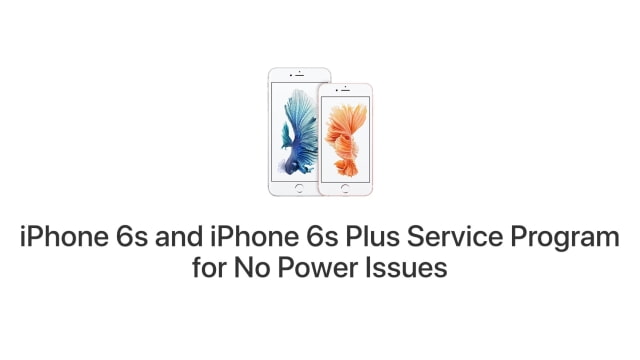 Apple Launches iPhone 6s and iPhone 6s Plus Service Program for No Power Issues 