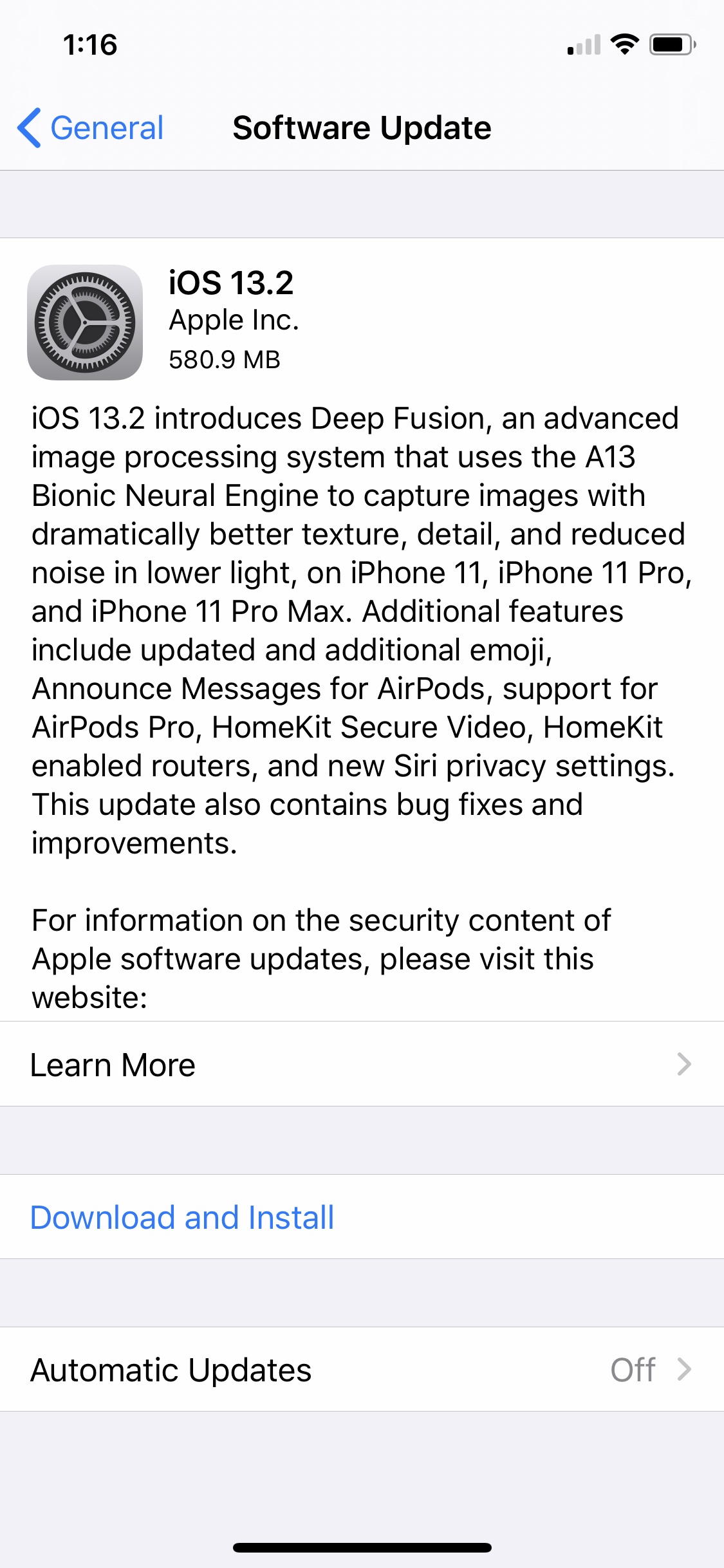 Here is the Full Changelog for iOS 13.2