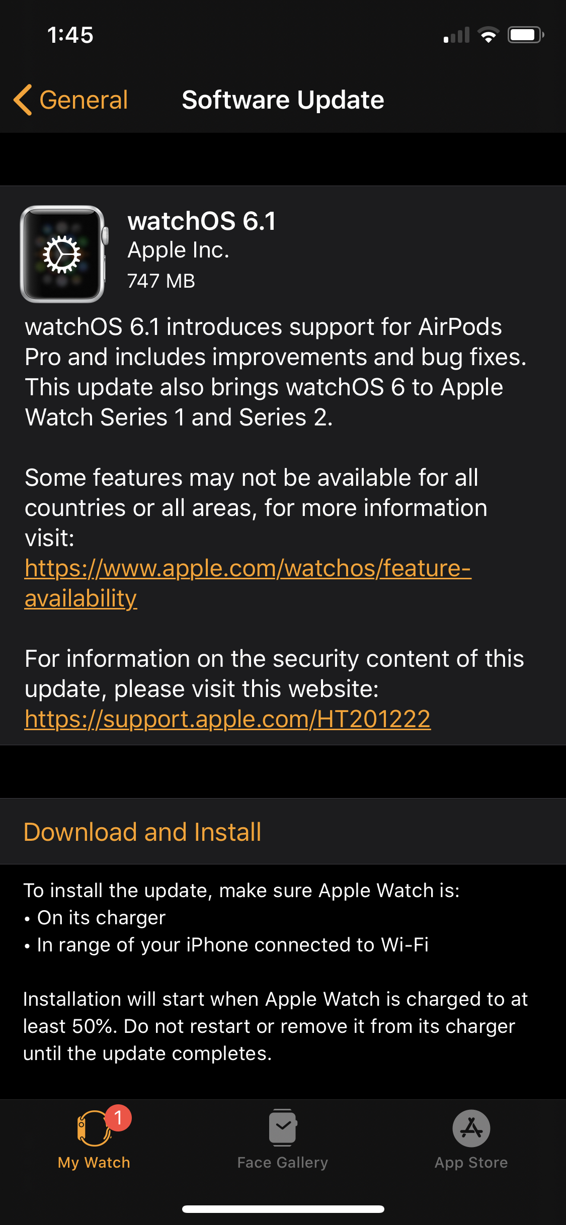 Apple Releases watchOS 6.1 With Support for Apple Watch Series 1 and 2, AirPods Pro