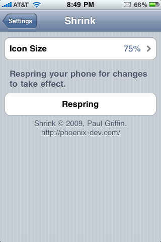 Shrink the Size of Your iPhone Icons