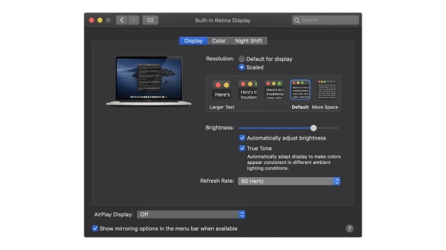 You Can Change the Refresh Rate on the New 16-inch MacBook Pro