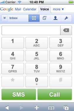 Google Voice Comes to the iPhone Via an Offical HTML5 Web App