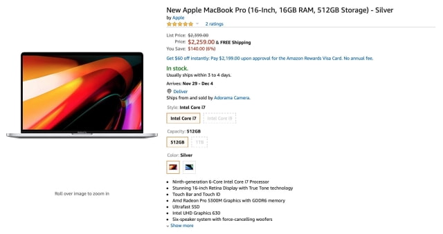 New 16-inch MacBook Pro On Sale for $140 Off [Deal]