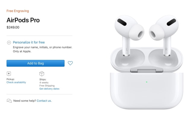 Apple Asks Supplier to Double AirPods Pro Production as Ship Times Slip Past Christmas [Report]