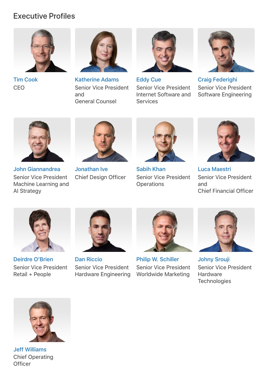 Apple Removes Jonathan Ive From Its Leadership Page