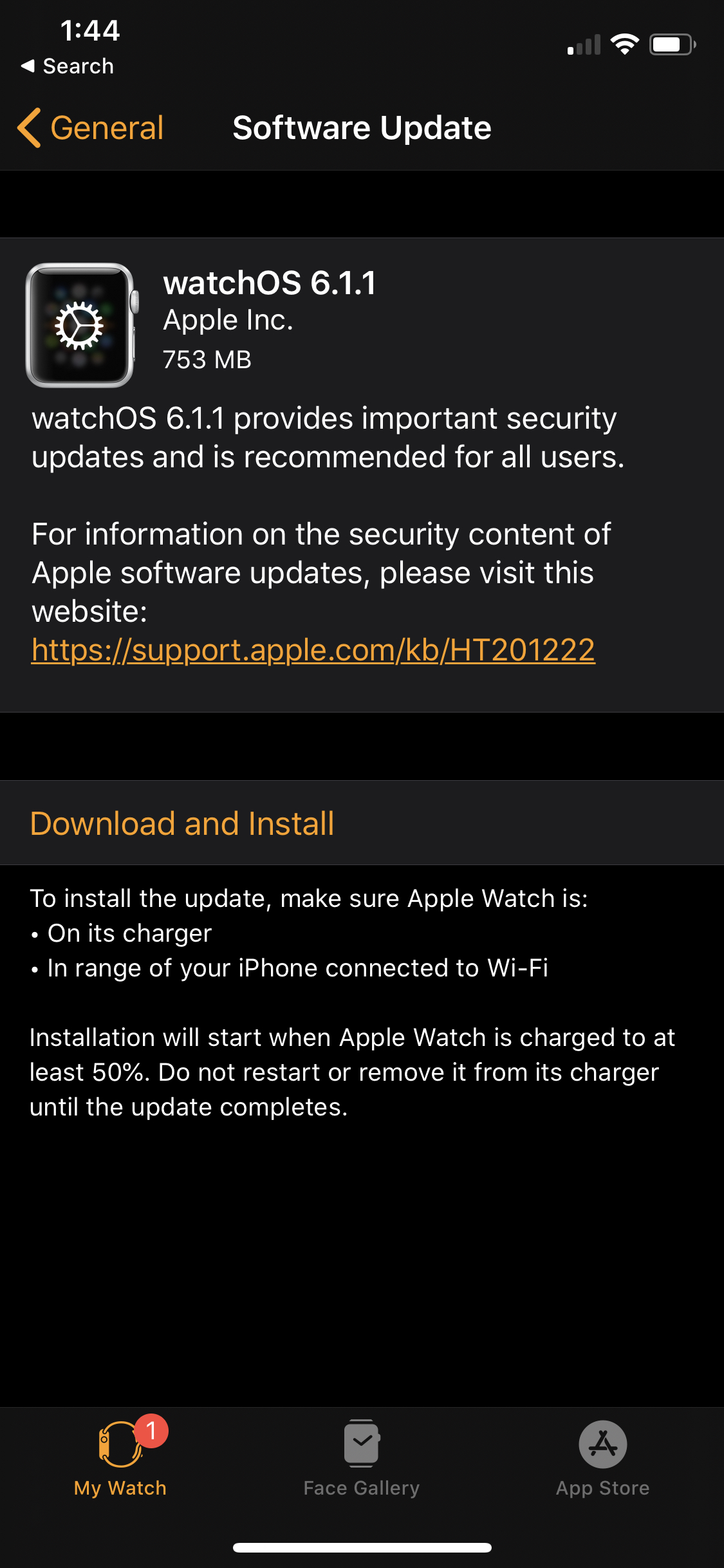 Apple Releases watchOS 6.1.1 [Download]