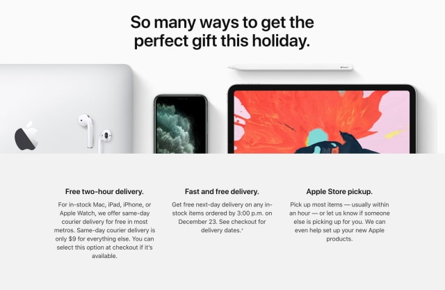 Apple Offers Free Next Day Shipping for the Holidays