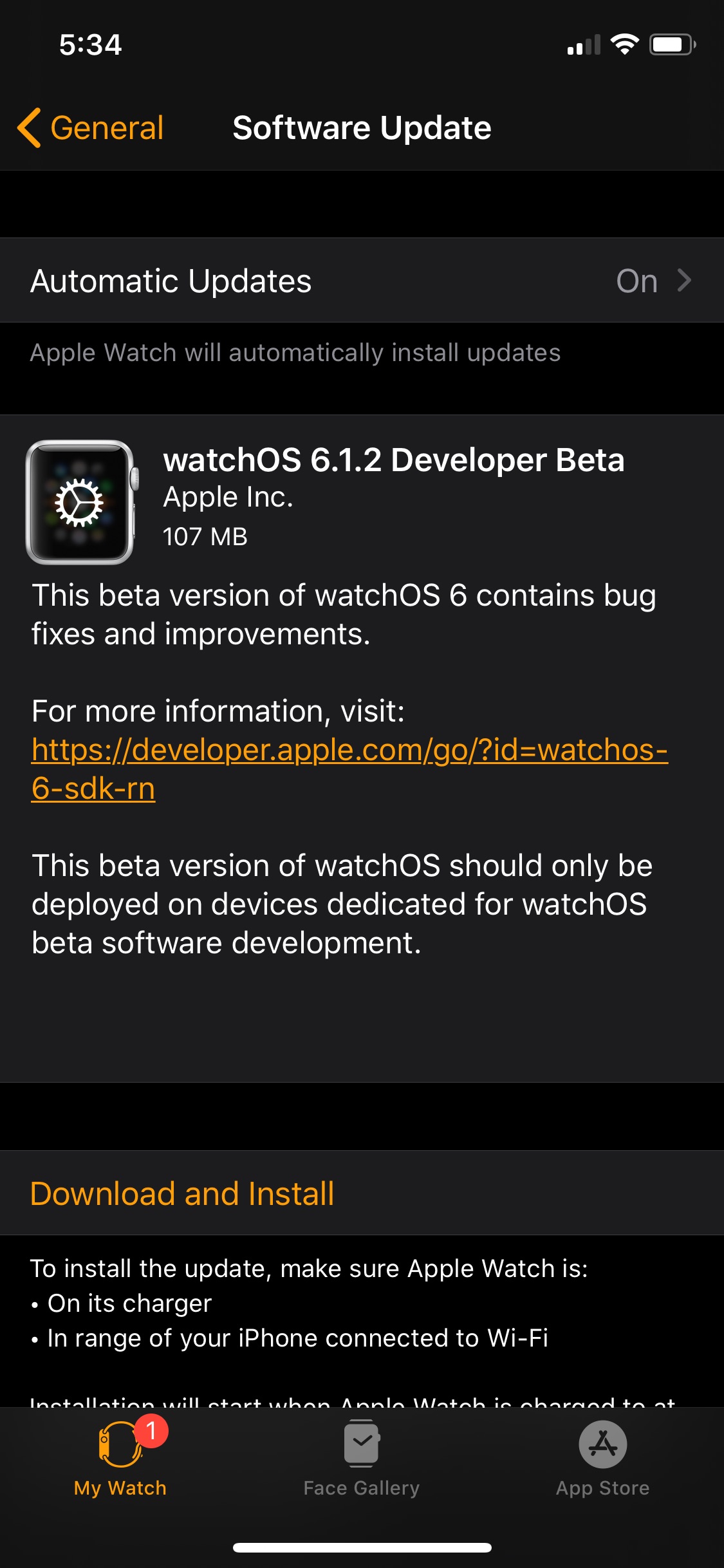 Apple Seeds watchOS 6.1.2 Beta to Developers [Download]