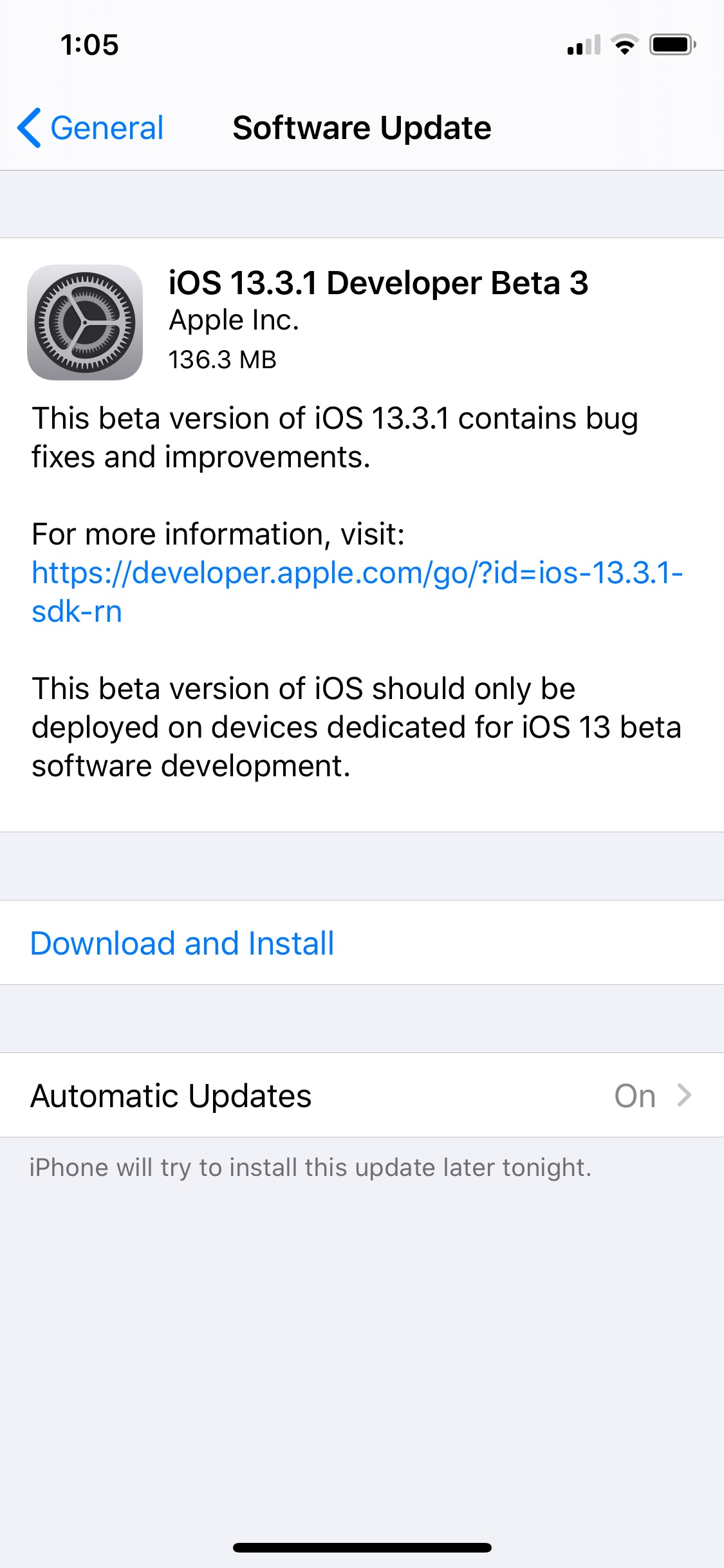 Apple Releases iOS 13.3.1 Beta 3 [Download]