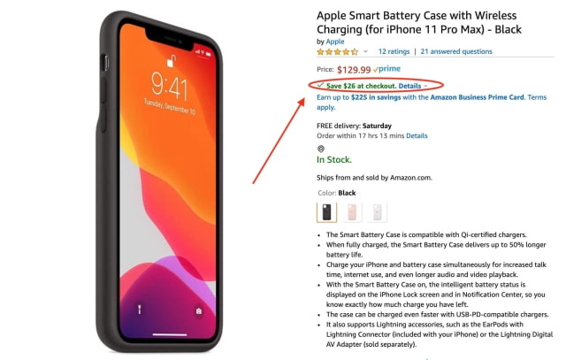 Apple Smart Battery Case for iPhone 11/Pro/Max On Sale for $26 Off [Deal]