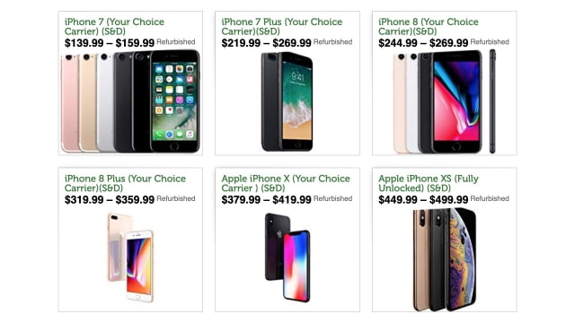 Refurbished iPhone 7, 8, XS, XR Devices On Sale Starting at $139.99 [Deal]