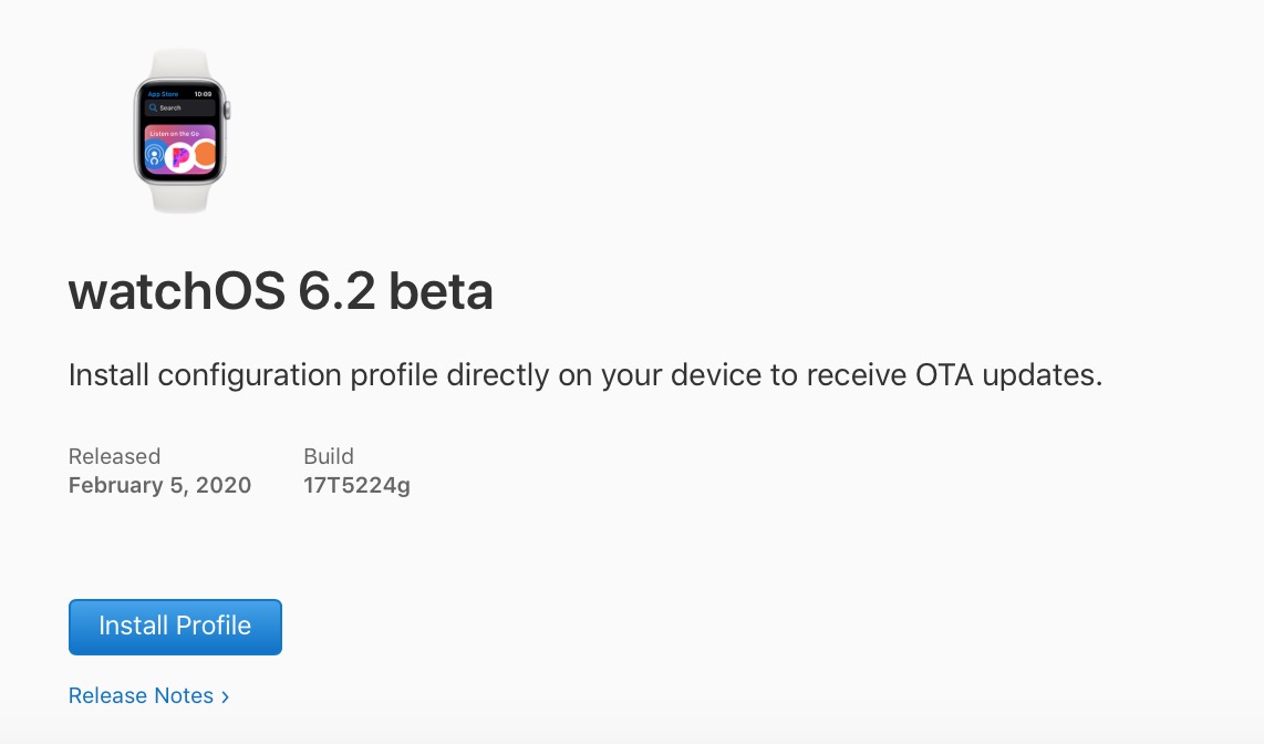 Apple Seeds watchOS 6.2 Beta to Developers [Download]