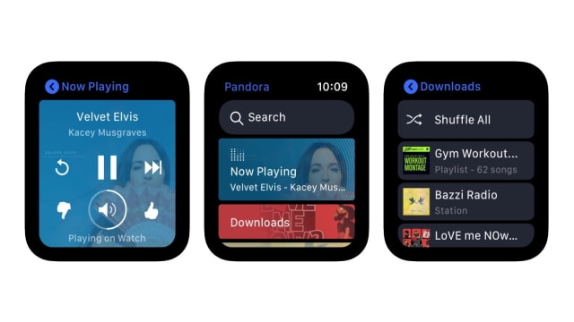 Pandora Releases New Standalone App for Apple Watch