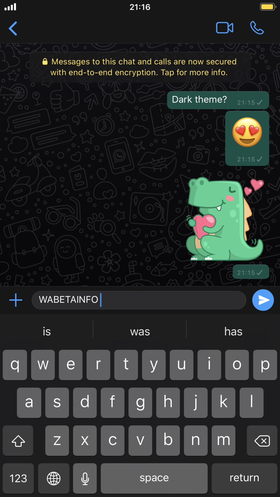 WhatsApp Beta Gets iOS 13 Dark Mode Support