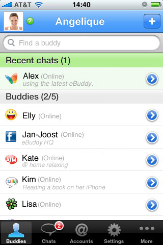 eBuddy Pro 3.4 for iPhone Adds Themes