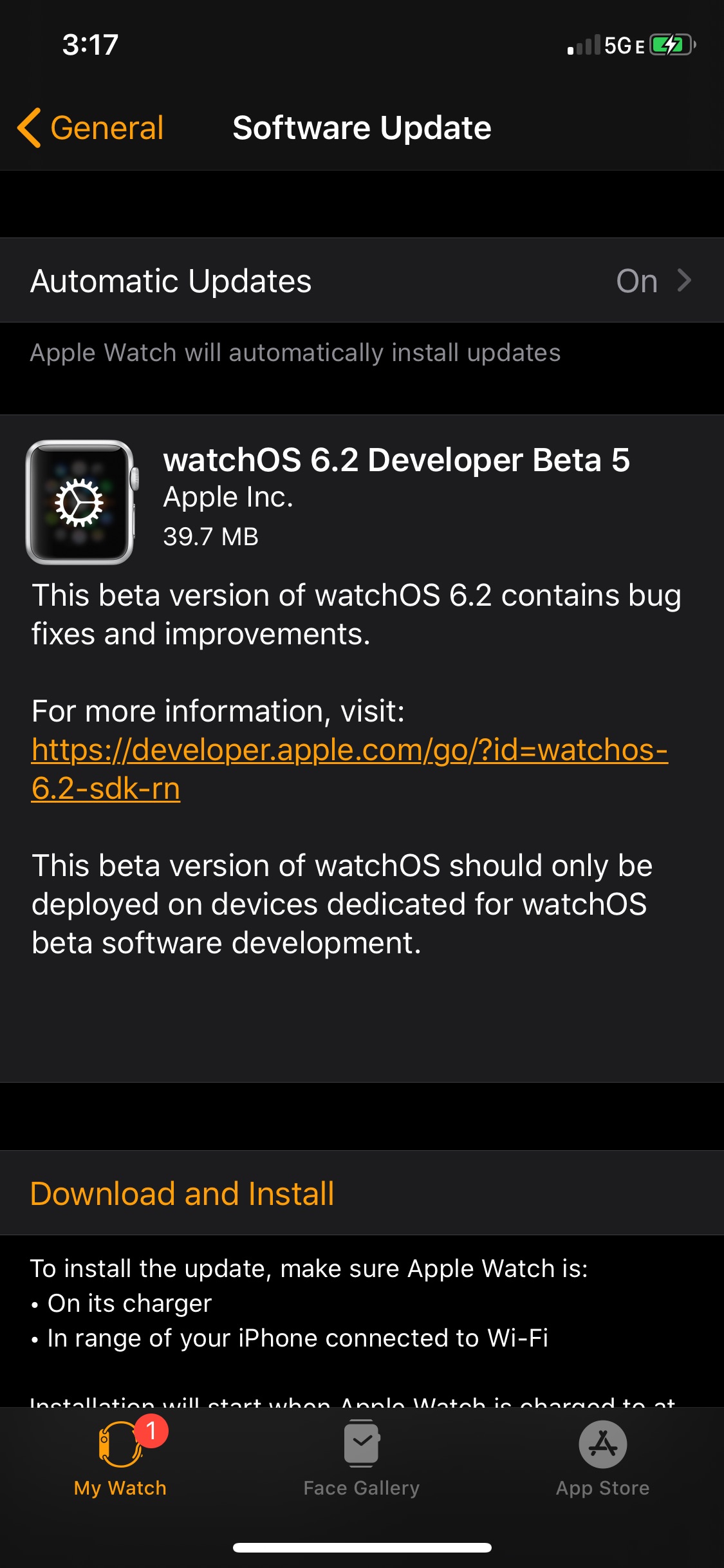 Apple Seeds watchOS 6.2 Beta 5 to Developers [Download]