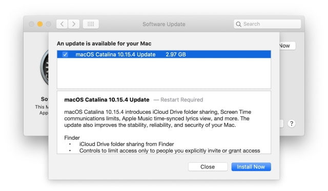 Apple Releases macOS Catalina 10.15.4 With iCloud Drive Folder Sharing, Screen Time Communications Limits, More