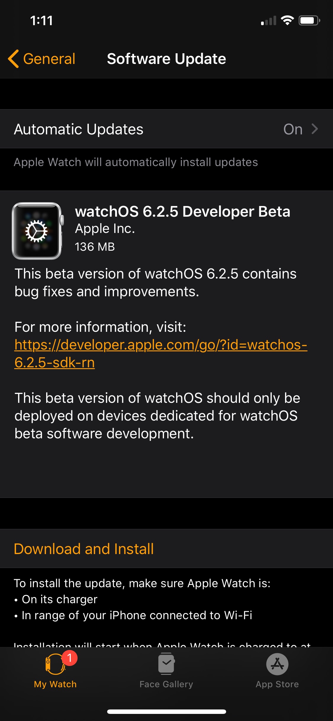 Apple Seeds watchOS 6.2.5 Beta to Developers [Download]