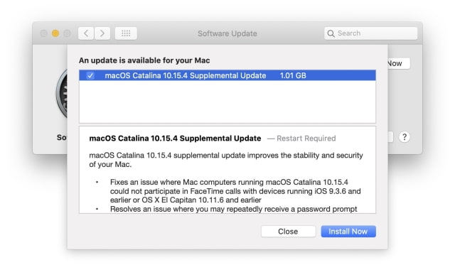 Apple Releases macOS Catalina 10.15.4 Supplemental Update [Download]