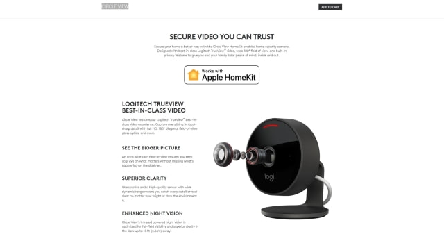 Logitech Accidentally Leaks New &#039;Circle View&#039; Security Camera With HomeKit Secure Video Support