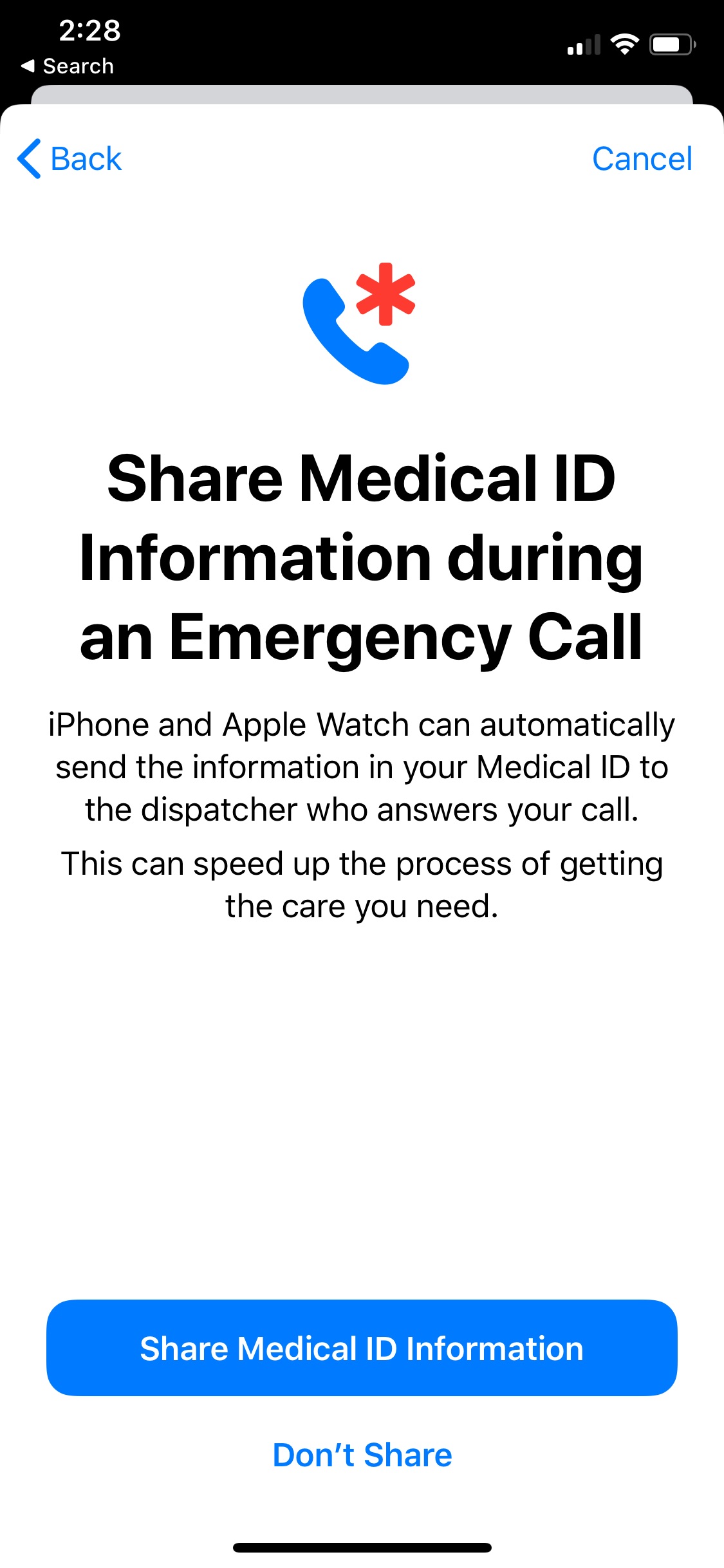 iOS 13.5 Beta 4 Lets You Automatically Share Medical ID Information During an Emergency Call