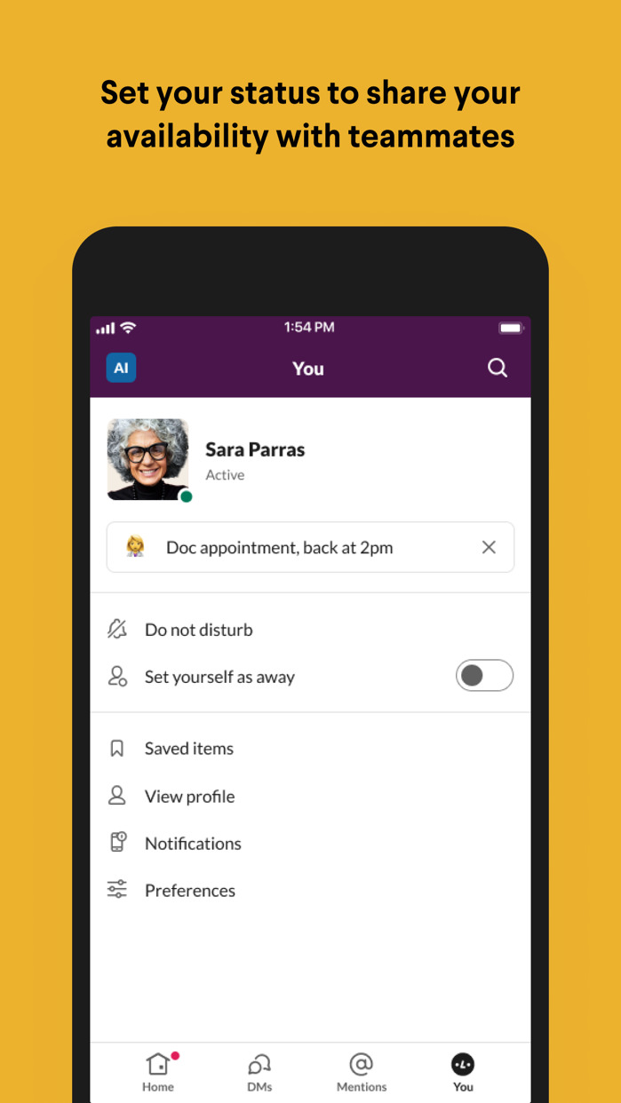 A simpler, more organized Slack on your phone