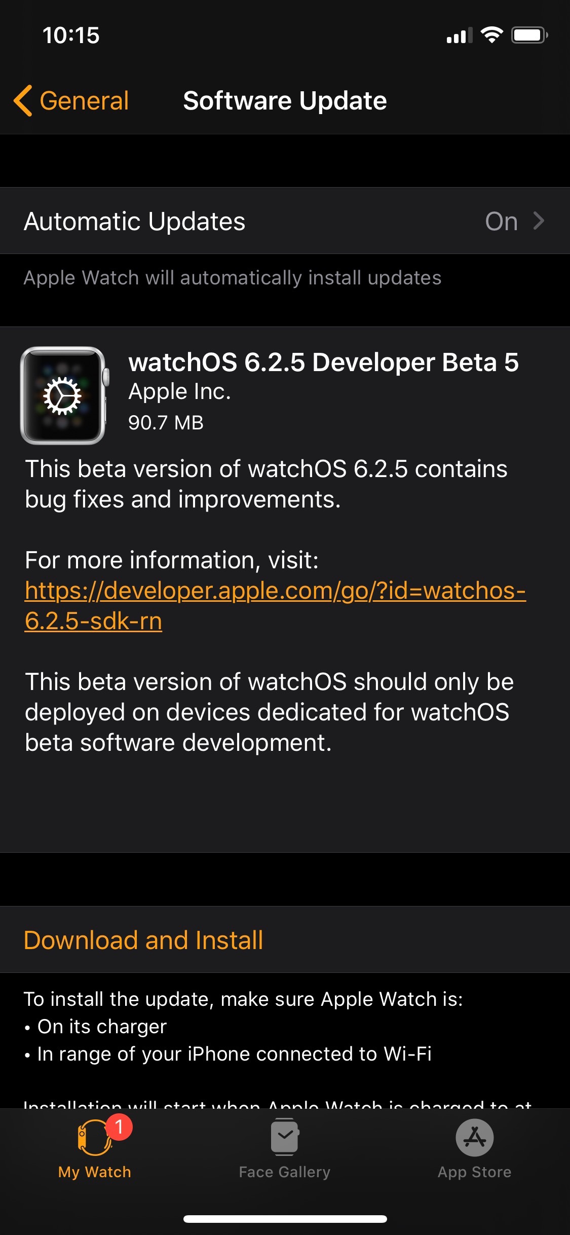 Apple Releases watchOS 6.2.5 Beta 5 [Download]