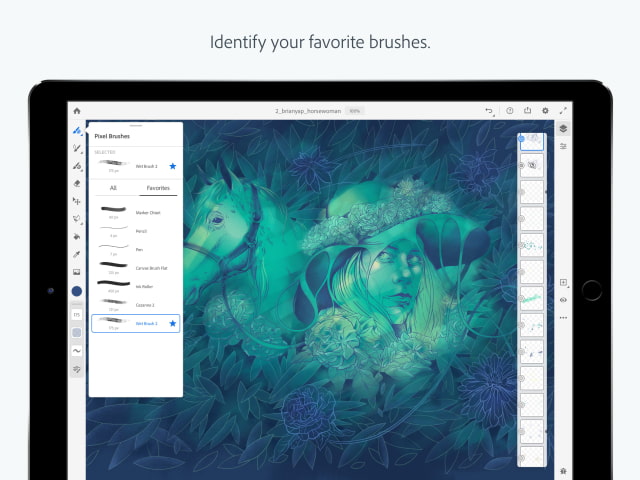 Adobe Fresco  App Gets Updated With Shapes, Multicolor Eyedrop, Mixer Brushes, More