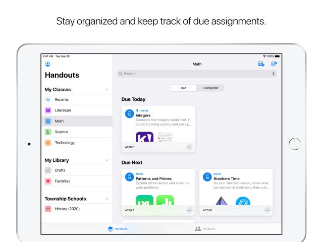 Apple Releases Schoolwork 2.0 for iPad With All-New Design, Progress Insights, More