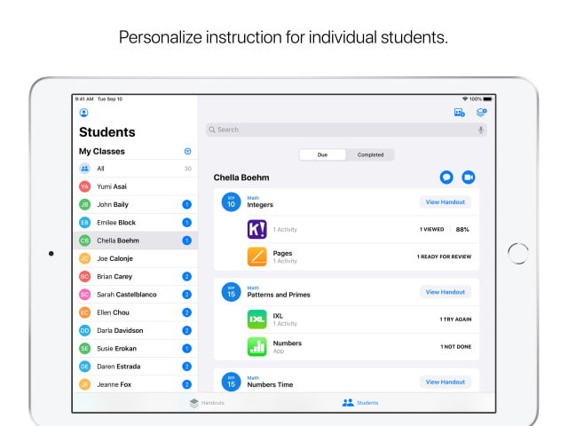 Apple Releases Schoolwork 2.0 for iPad With All-New Design, Progress Insights, More