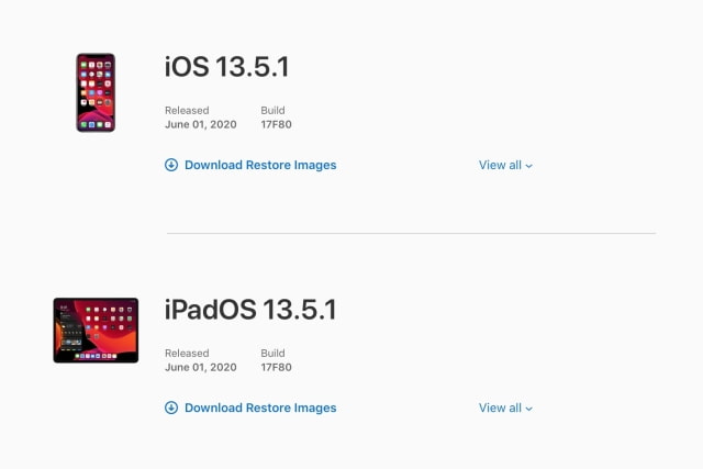 Apple Releases iOS 13.5.1 and iPadOS 13.5.1 [Download]
