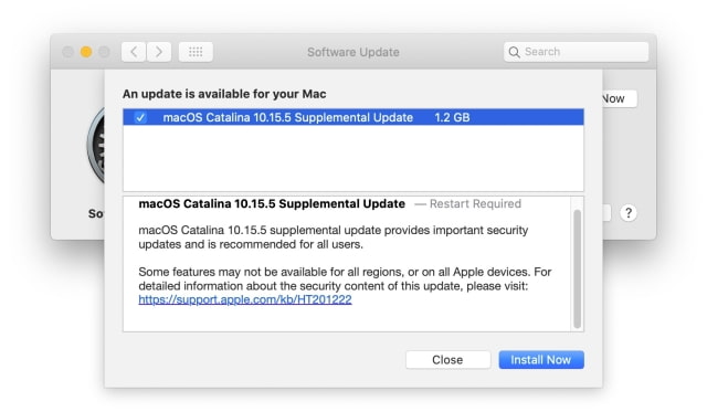 Apple Releases macOS Catalina‌ 10.15.5 Supplemental Update [Download]