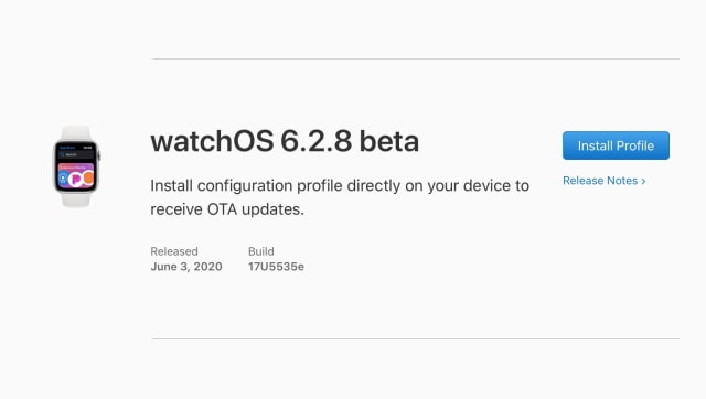 Apple Seeds watchOS 6.2.8 Beta to Developers [Download]