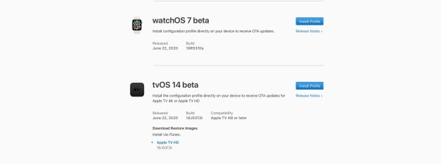 Apple Seeds First Betas of iOS 14, iPadOS 14, tvOS 14, watchOS 7, macOS 11 Big Sur to Developers [Download]