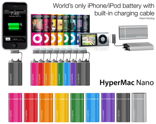 Candy Colored Pocket-Sized HyperMac Battery Packs For iPhones, iPods And iPad