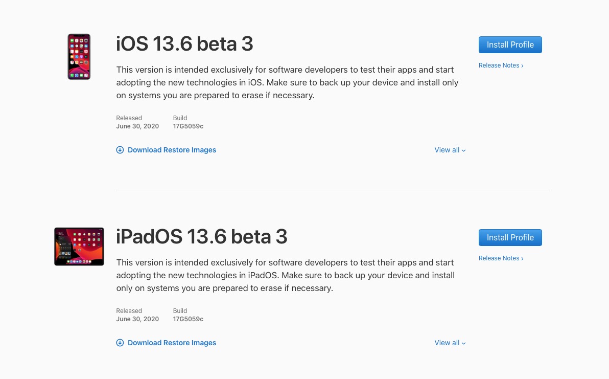 Apple Releases iOS 13.6 Beta 3 and iPadOS 13.6 Beta 3 [Download]