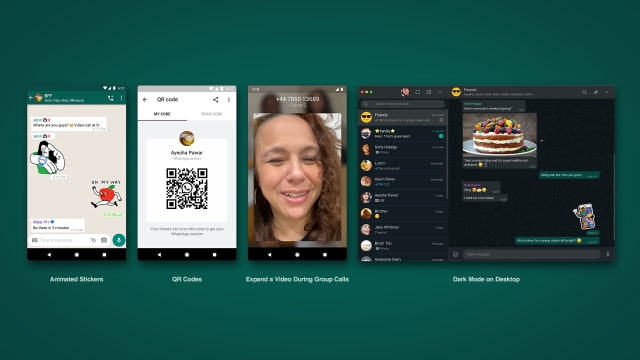 WhatsApp Announces Animated Stickers, QR Codes, Dark Mode for Web and Desktop, More