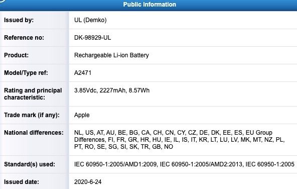 Possible iPhone 12 Batteries Spotted in Certification Databases, Some With Lower Capacities