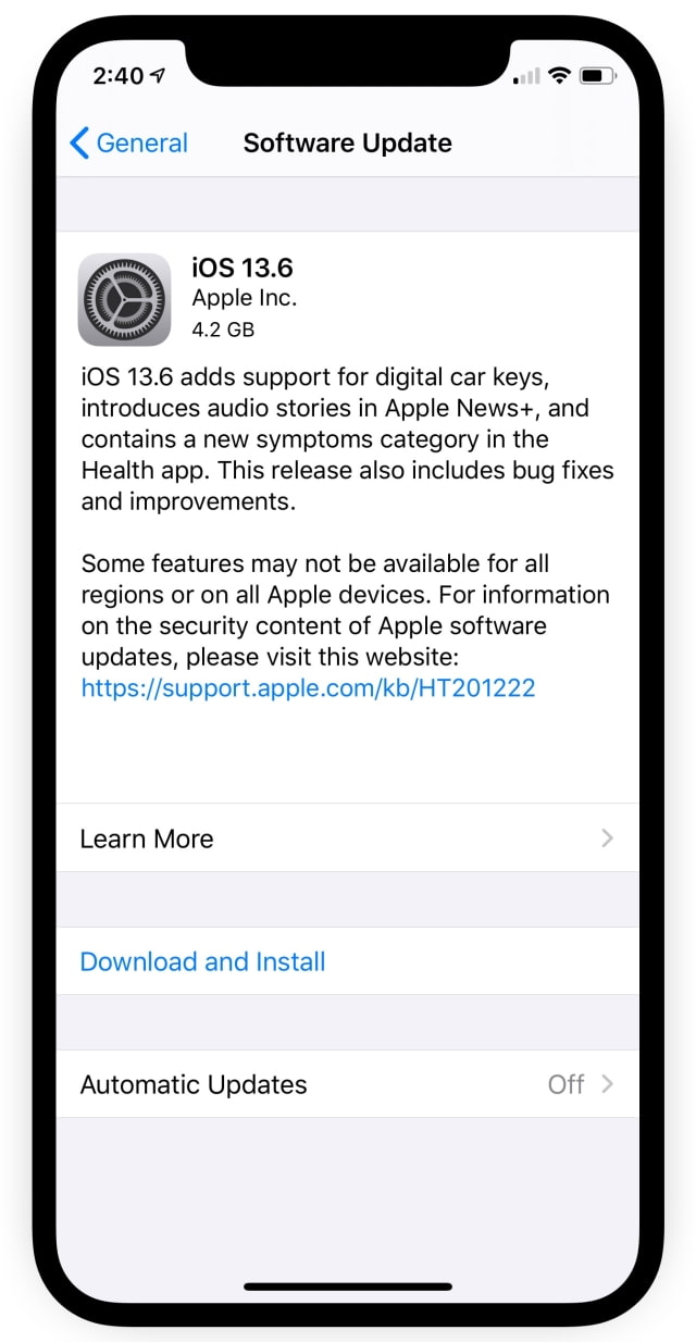Apple Releases iOS 13.6 and iPadOS 13.6 With Car Key, Audio Stories in Apple News+, More [Download]