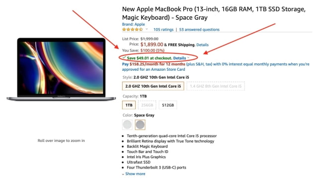 13-inch MacBook Pro (16GB RAM, 1TB SSD) On Sale for $149 Off [Deal]