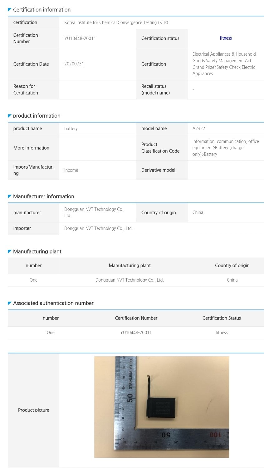 Possible Battery for Apple Watch Series 6 Spotted in Certification Database