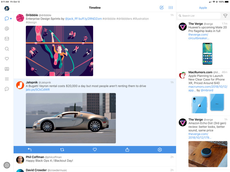 Tweetbot Gets Support for Trackpads, Universal Links, More