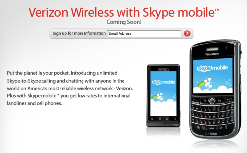 Verizon Announces Unlimited Skype Calling Over 3G