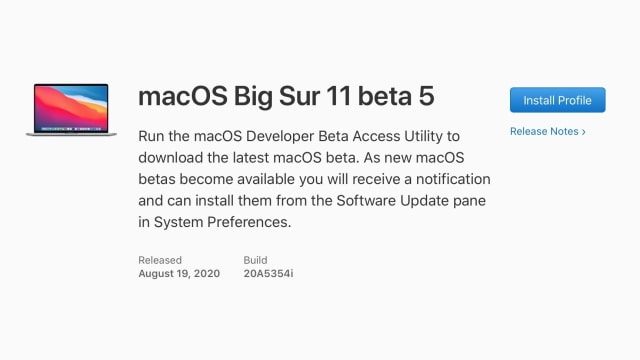 Apple Releases macOS 11 Big Sur Beta 5 [Download]