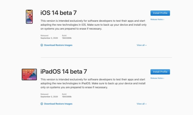 Apple Releases iOS 14 Beta 7 and iPadOS 14 Beta 7 [Download]