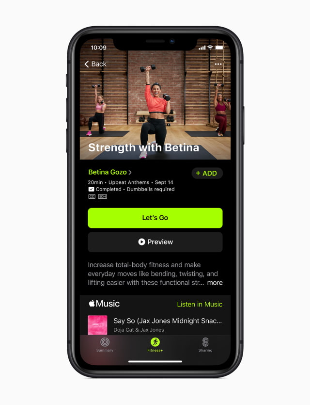 Apple Debuts Fitness+ Workout Subscription Service