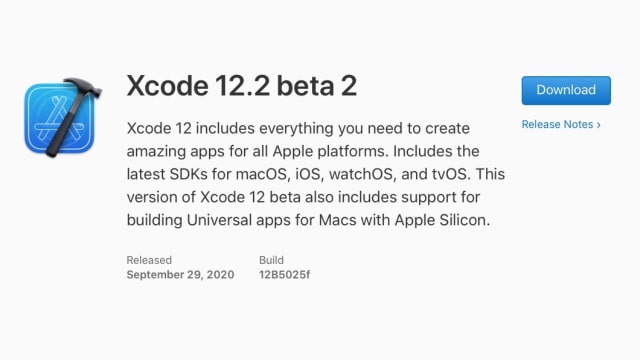 Apple Releases Xcode 12.2 Beta 2 With Previews for macOS Widget Extensions